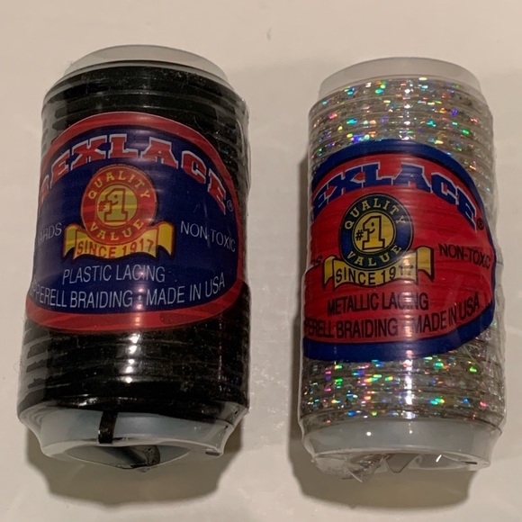 NWT LOT OF 8 REXLACE PLASTIC/ METALLIC LACING. - Picture 10 of 11